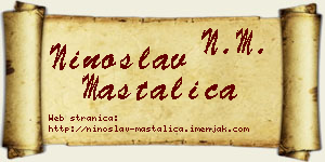 Ninoslav Mastalica vizit kartica